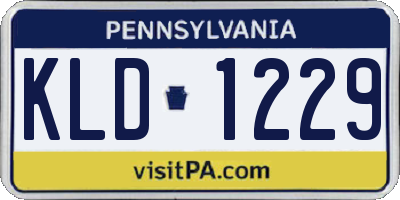 PA license plate KLD1229
