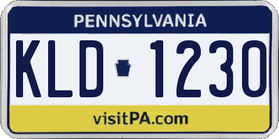 PA license plate KLD1230