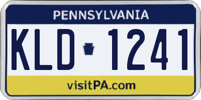PA license plate KLD1241