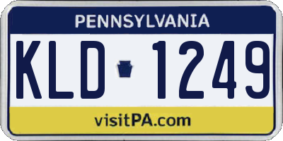 PA license plate KLD1249