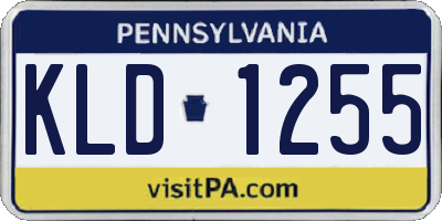 PA license plate KLD1255