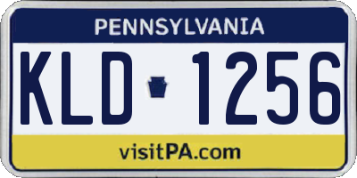 PA license plate KLD1256