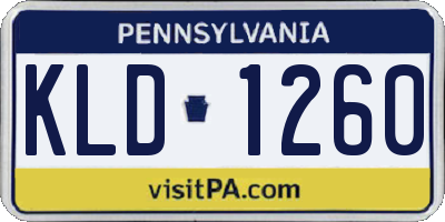 PA license plate KLD1260