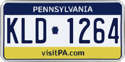 PA license plate KLD1264