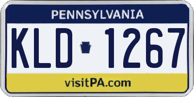 PA license plate KLD1267