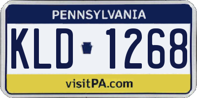 PA license plate KLD1268