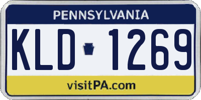 PA license plate KLD1269