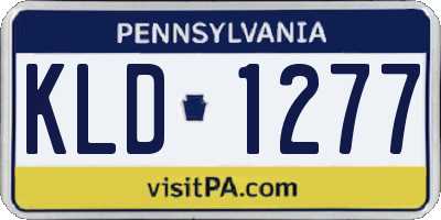 PA license plate KLD1277
