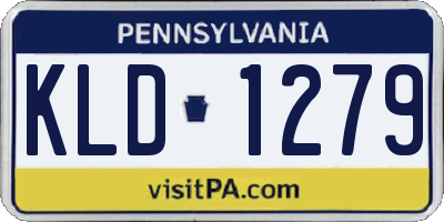 PA license plate KLD1279