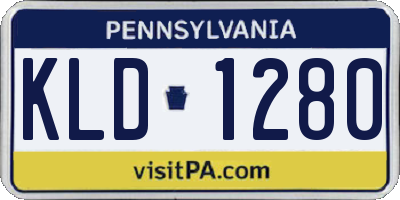 PA license plate KLD1280