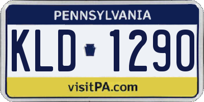 PA license plate KLD1290