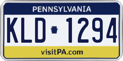 PA license plate KLD1294