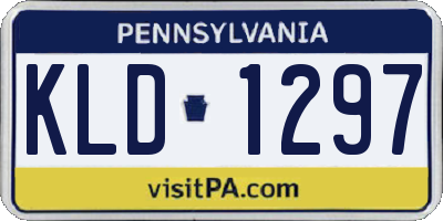PA license plate KLD1297