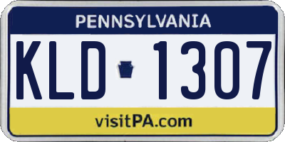 PA license plate KLD1307