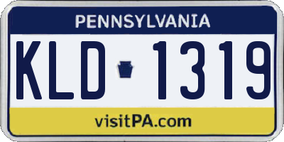PA license plate KLD1319