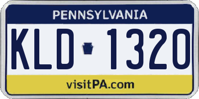 PA license plate KLD1320