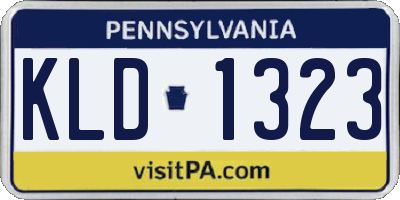 PA license plate KLD1323