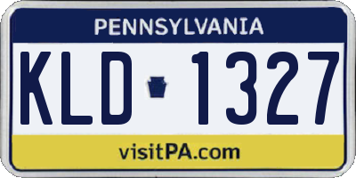 PA license plate KLD1327