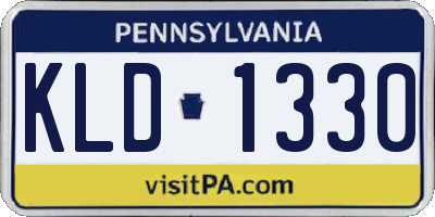 PA license plate KLD1330