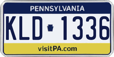 PA license plate KLD1336