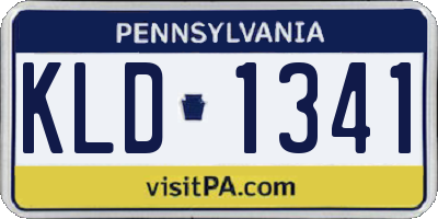PA license plate KLD1341