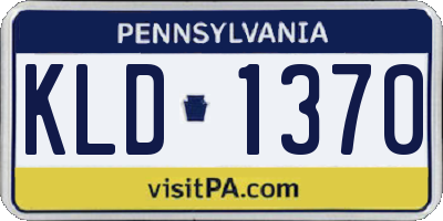 PA license plate KLD1370