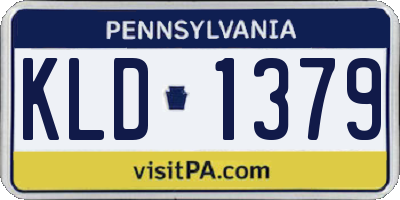 PA license plate KLD1379