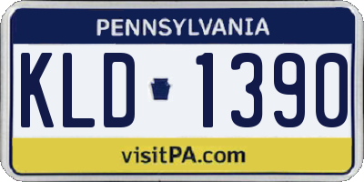 PA license plate KLD1390