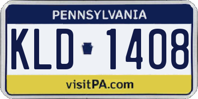 PA license plate KLD1408