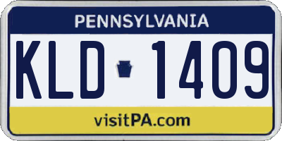 PA license plate KLD1409