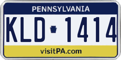 PA license plate KLD1414