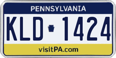 PA license plate KLD1424
