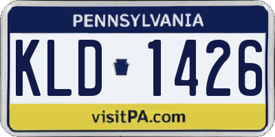 PA license plate KLD1426