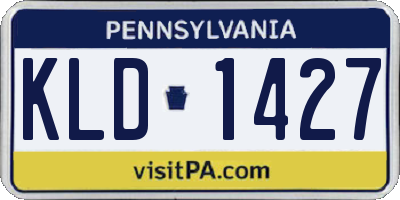 PA license plate KLD1427
