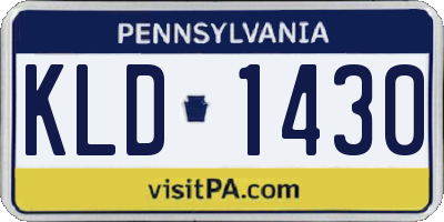PA license plate KLD1430