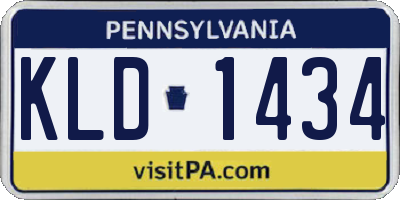 PA license plate KLD1434