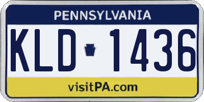 PA license plate KLD1436