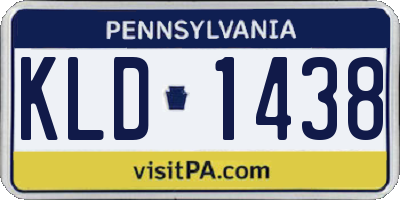 PA license plate KLD1438