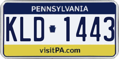 PA license plate KLD1443