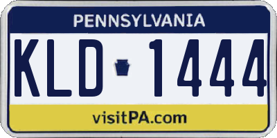 PA license plate KLD1444
