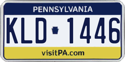 PA license plate KLD1446