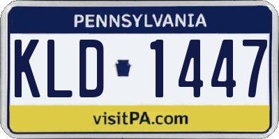 PA license plate KLD1447