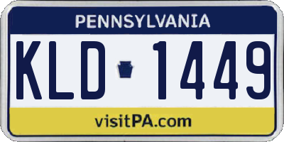 PA license plate KLD1449