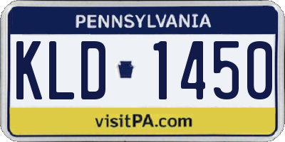 PA license plate KLD1450