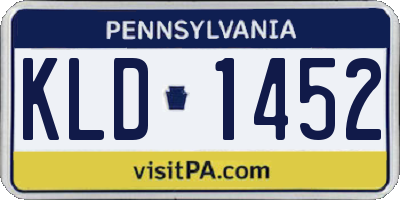 PA license plate KLD1452