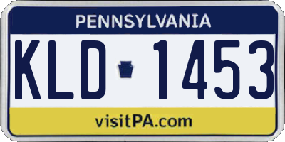 PA license plate KLD1453
