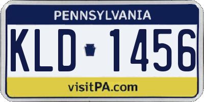PA license plate KLD1456