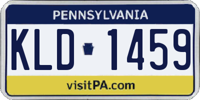 PA license plate KLD1459