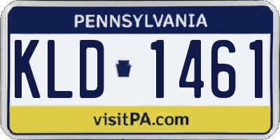 PA license plate KLD1461