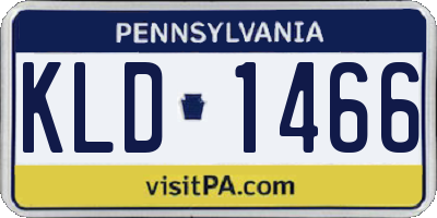 PA license plate KLD1466